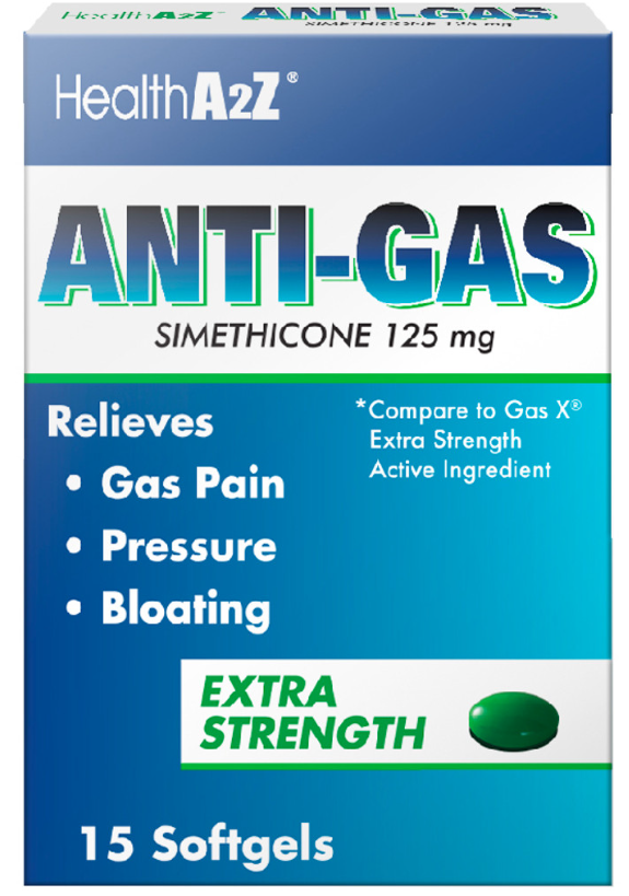 Anti-Gas Simethicone (125mg Softgels) Extra Strength, 15ct.