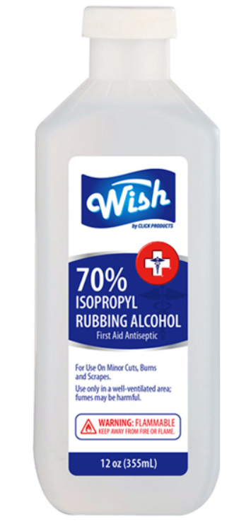 70% Isopropyl Rubbing Alcohol First Aid Antiseptic, 12oz. (355ml)