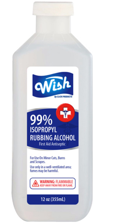 99% Isopropyl Rubbing Alcohol First Aid Antiseptic, 12oz. (355ml)