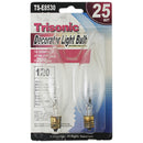 25 Watt Clear Turn-Tip Shaped Candelabra Base Bulbs, 2 Count