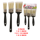 3-Piece Paint Brush Set – 1 inch, 1-1/2 inch & 2 inch