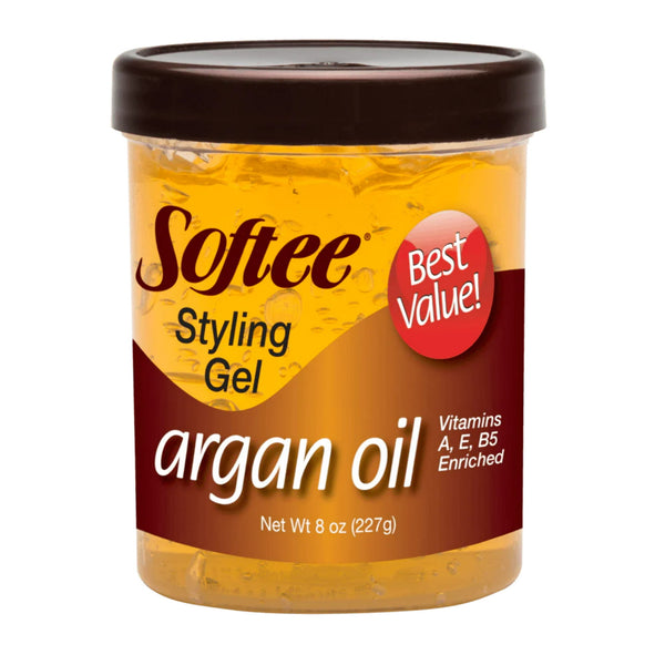 Softee Argan Oil Styling Gel w/ Vitamin A, E, & B5, 8oz. (227g)