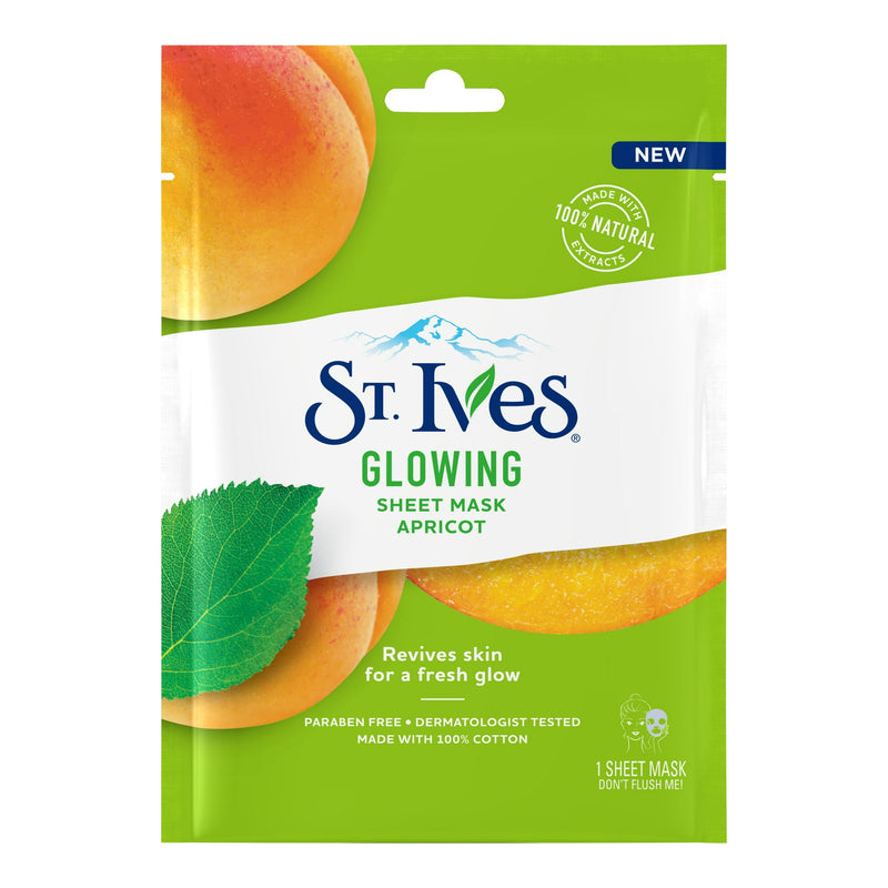 St. Ives Glowing Apricot Sheet Mask, 1 Sheet Mask