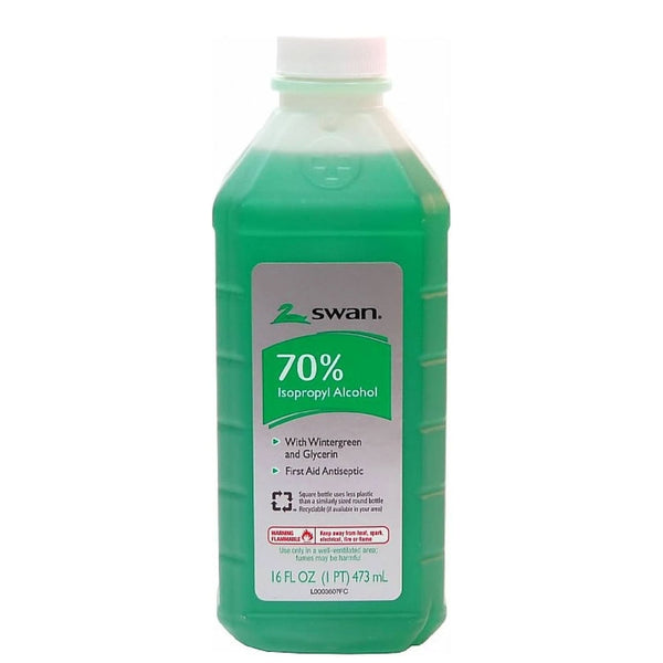 Swan 70% Wintergreen Isopropyl Alcohol First Aid Antiseptic, 16oz.