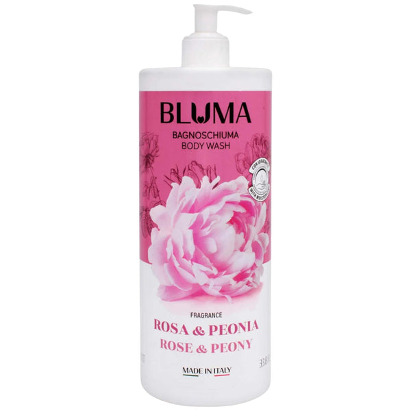 Bluma Bagnoschiuma Body Wash - Rose & Peony (Made in Italy), 33.8oz