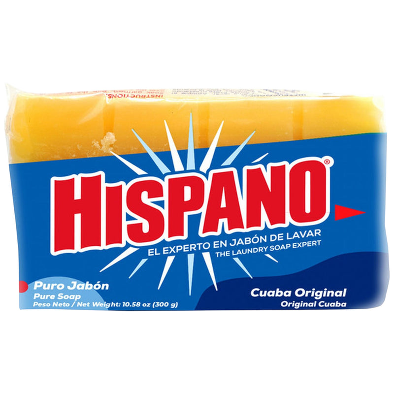 Hispano Jabon Laundry Soap - Rectangle Bar (2 Pack), 10.58oz (300g