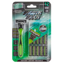 1 Razor + 12 Cartridges x Smooth Touch Triple Nano Blade Lubricated Razors Green
