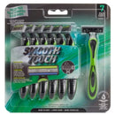 7 Count x Smooth Touch Triple Nano Blade Lubricated Disposable Razors (Green)