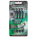 4 Count x Smooth Touch 5 Blade Lubricated Razors for Sensitive Skin (Green)