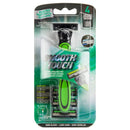 1 Razor + 4 Cartridges x Smooth Touch Triple Nano Blade Lubricated Razors Green