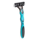 3 Count x Smooth Touch 6 Blade Lubricated Razors for Sensitive Skin (Blue)