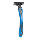 7 Count x Smooth Touch Triple Nano Blade Lubricated Disposable Razors (Blue)