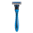 1 Razor + 4 Cartridges x Smooth Touch Triple Nano Blade Lubricated Razors (Blue)