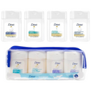 Dove 4-Piece TSA Travel Kit - Shampoo, Condition, Body Wash, Lotion