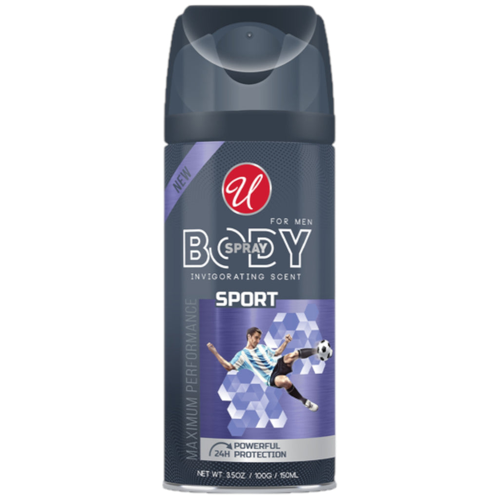 Invigorating Sport Scent 24 Hour Body Spray For Men, 3.5oz. (150ml ...