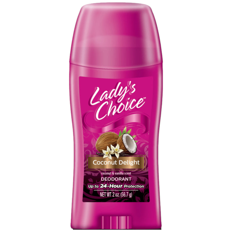 Lady's Choice Coconut Delight 24 Hour Deodorant Stick, 2oz.