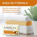 Yardley London Shea Buttermilk Moisturizing Bath Bar Soap, 4.25oz.