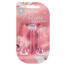 3 Count x Modess Mini Bikini Razors w/ Stainless Steel Blades (Pink)