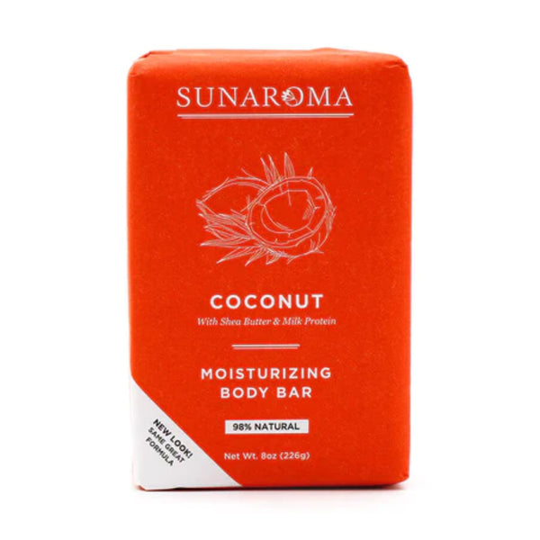 Sunaroma Moisturizing Body Bar Coconut Shea Butter Milk Protein 8oz