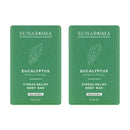 Sunaroma Stress Relief Body Bar Eucalyptus Tea Tree Oil Ginger, 8oz (Pack of 2)