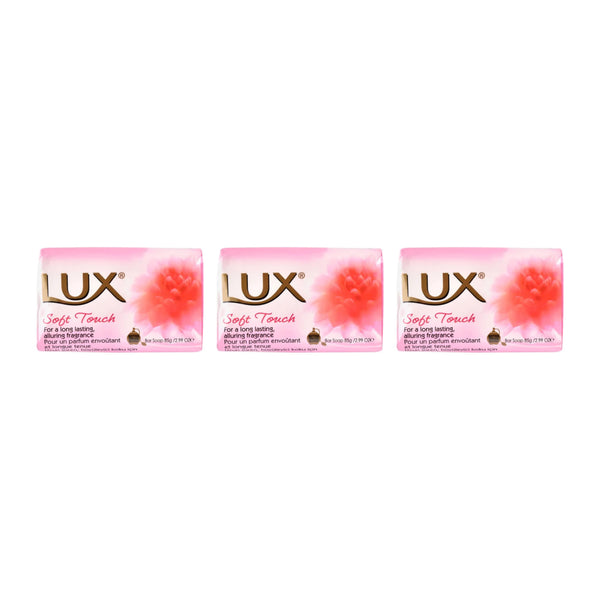 LUX Soft Touch Bar Soap, 85gm (Pack of 3)