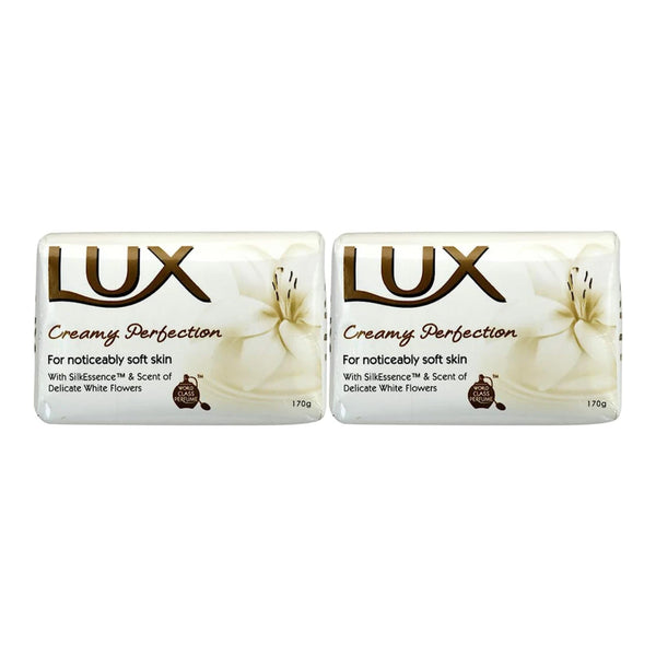 Lux Creamy Perfection Bar Soap For Soft Skin, 85g (Pack of 2)