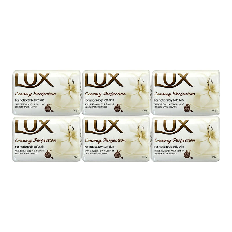 Lux Creamy Perfection Bar Soap For Soft Skin, 85g (Pack of 12)