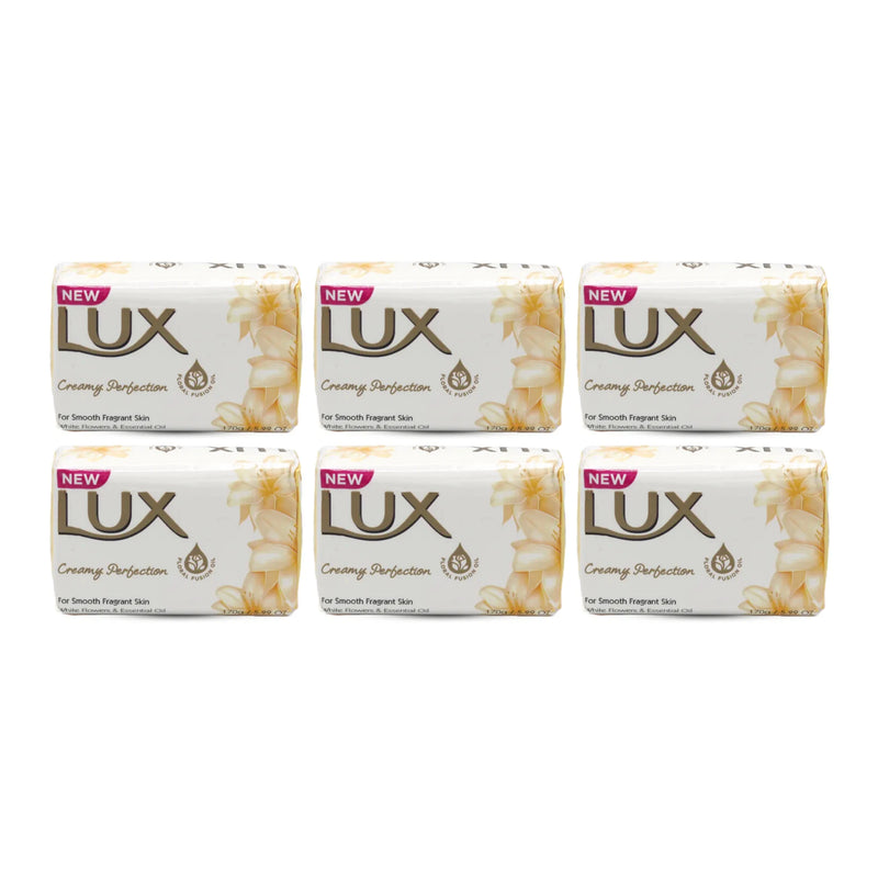 Lux Creamy Perfection Bar Soap For Soft Skin, 170g (Pack of 6)