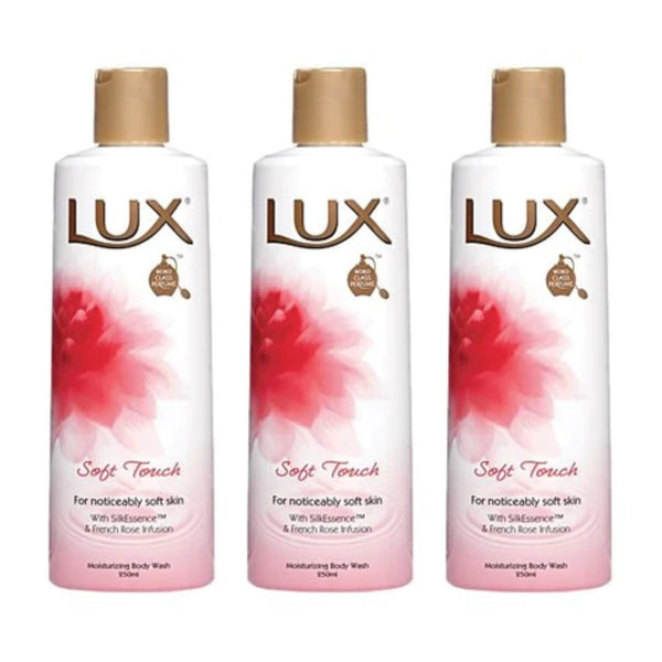 LUX Soft Touch Moisturizing Shower Gel, 250ml (Pack of 3)