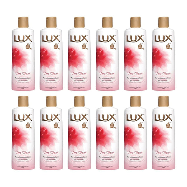 LUX Soft Touch Moisturizing Shower Gel, 250ml (Pack of 12)