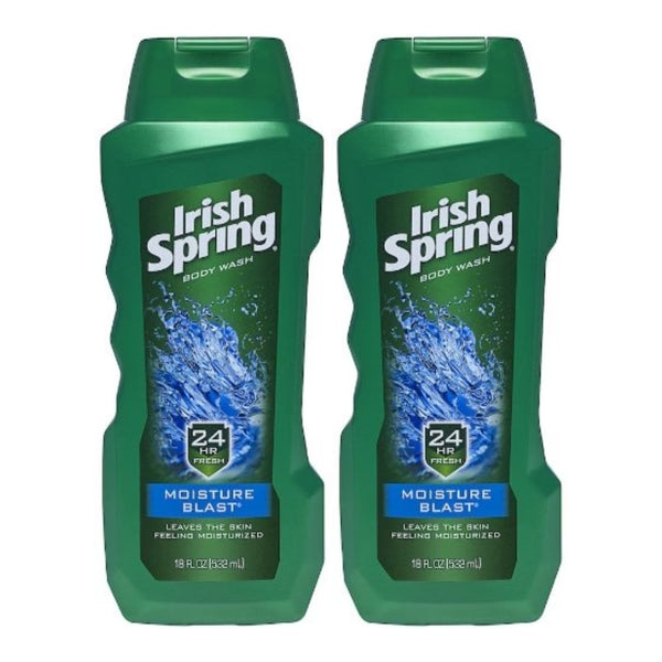 Irish Spring Body Wash - Moisture Blast, 18 oz (Pack of 2)