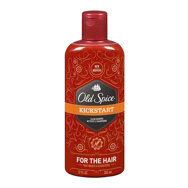 Old Spice Kickstart Clean Shampoo, 355ml + Bonus Spiking Glue, 25ml