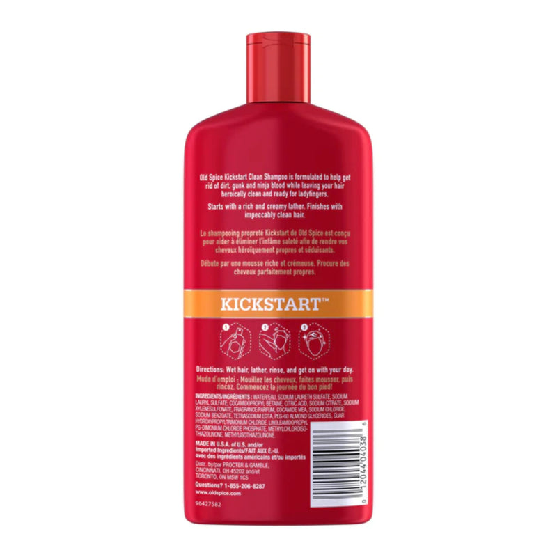 Old Spice Kickstart Clean Shampoo, 355ml + Bonus Spiking Glue, 25ml