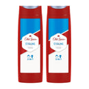 Old Spice Cooling Shower 2-In-1 Gel + Shampoo, 400ml (Pack of 2)