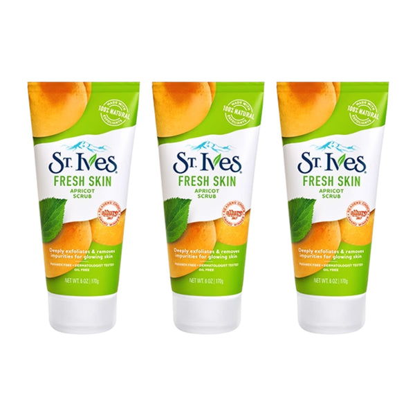 St. Ives Fresh Skin Apricot Scrub, 6 oz (Pack of 3)