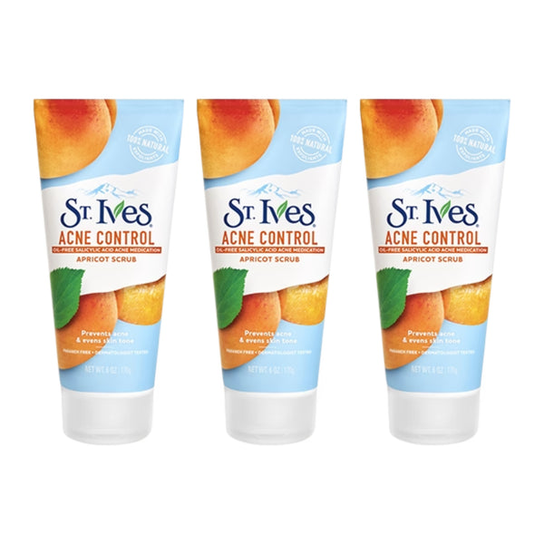 St. Ives Acne Control Apricot Scrub, 6 oz (Pack of 3)