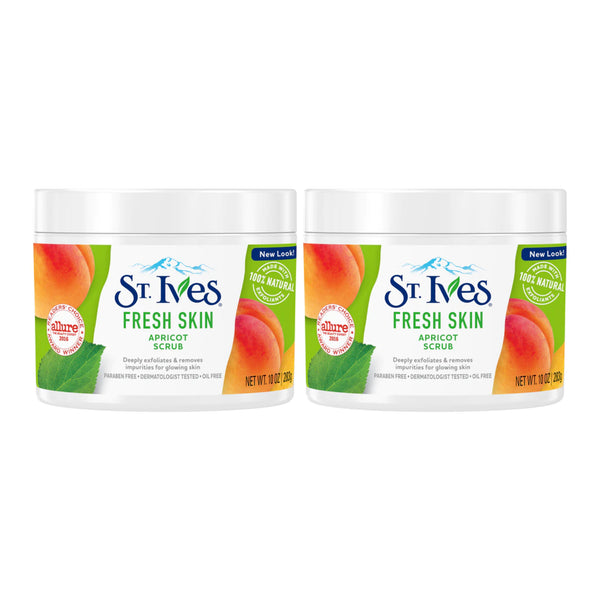St. Ives Fresh Skin Apricot Scrub, 10 oz (Pack of 2)