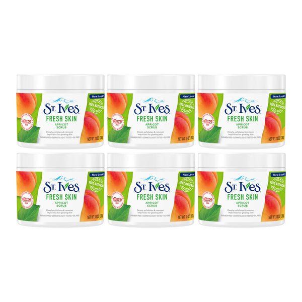 St. Ives Fresh Skin Apricot Scrub, 10 oz (Pack of 6)