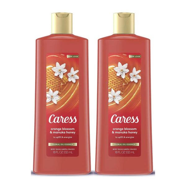 Caress Body Wash Orange Blossom & Manuka Honey, 18 oz. (Pack of 2)