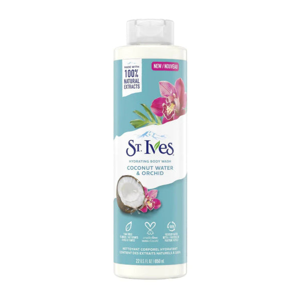 St. Ives Coconut Water & Orchid Hydrating Body Wash, 22 fl oz.