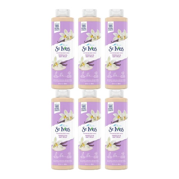 St. Ives Vanilla & Oat Milk Pampering Body Wash, 22 oz. (Pack of 6)