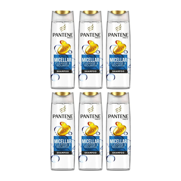 Pantene Pro-V Micellar Cleanse & Nourish Shampoo, 360ml (Pack of 6)