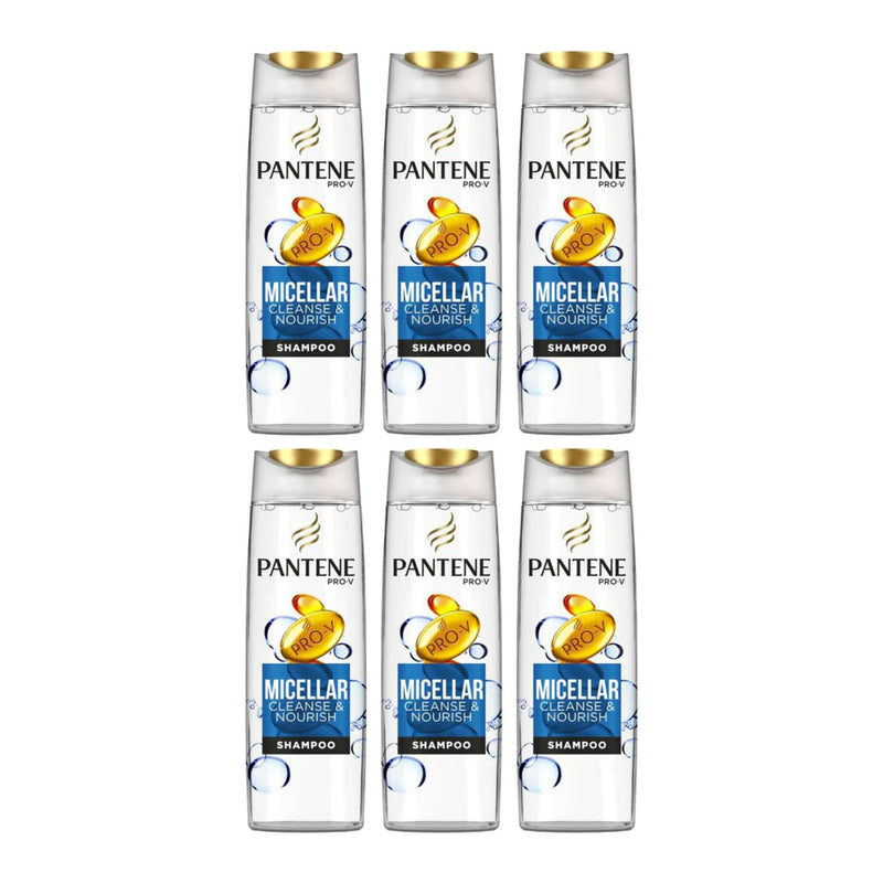 Pantene Pro-V Micellar Cleanse & Nourish Shampoo, 360ml (Pack of 6)