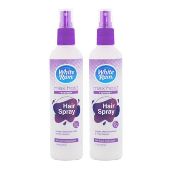 White Rain Max Hold Hair Spray Scented w/ Active Botanicals, 7 oz. (Pack of 2)