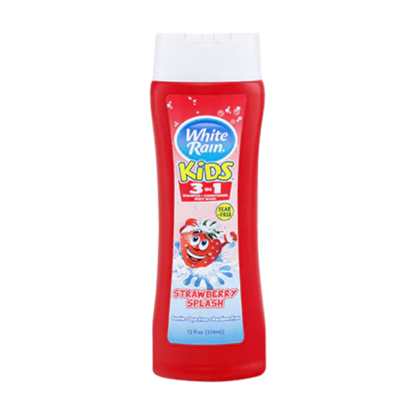 White Rain Kids Strawberry 3-in-1 - Shampoo Conditioner Wash, 12 oz