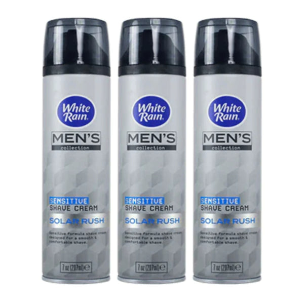 White Rain Men's Collection Solar Rush Sensitive Shave Cream, 7 oz (Pack of 3)