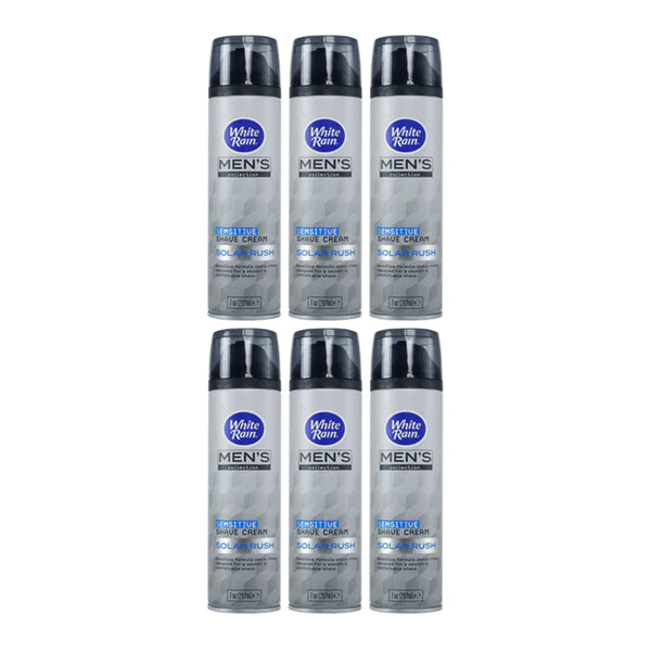 White Rain Men's Collection Solar Rush Sensitive Shave Cream, 7 oz (Pack of 6)