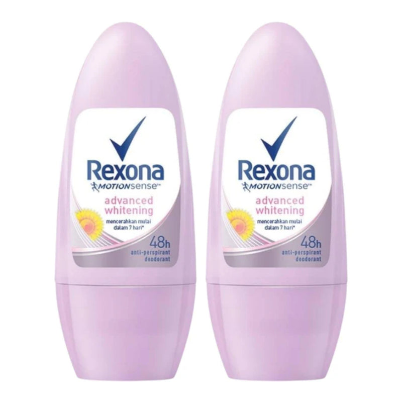 Rexona Motionsense Advanced Brightening Roll-On Deodorant, 50ml (Pack of 2)