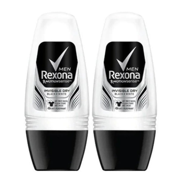 Rexona Men Motionsense Invisible Dry Roll-On Deodorant, 50ml (Pack of 2)