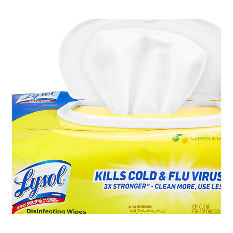 Lysol Lemon & Lime Blossom Scented Disinfecting Wet Wipes, 80 ct.